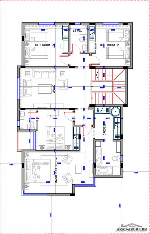 مخطط عصري فيلا 20* 13 متر تصميم سعودي حديث