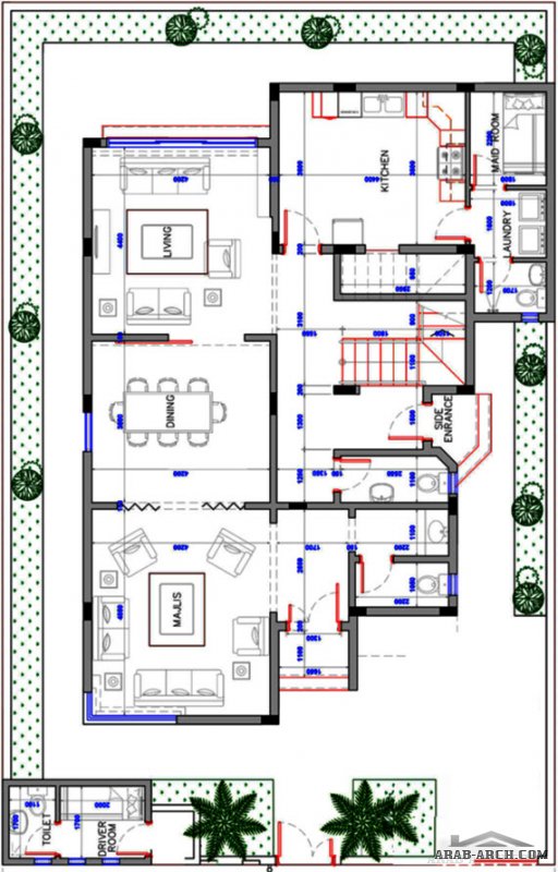 مخطط عصري فيلا 20* 13 متر تصميم سعودي حديث