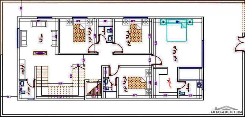 مخطط فيلا دورين  مساحة الارض 12x25 المصمم م/ عمر سرحان مكتب السريع منشورات تويتر مخطاطات فلل