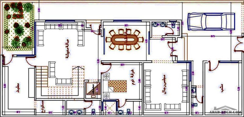 مخطط فيلا دورين  مساحة الارض 12x25 المصمم م/ عمر سرحان مكتب السريع منشورات تويتر مخطاطات فلل