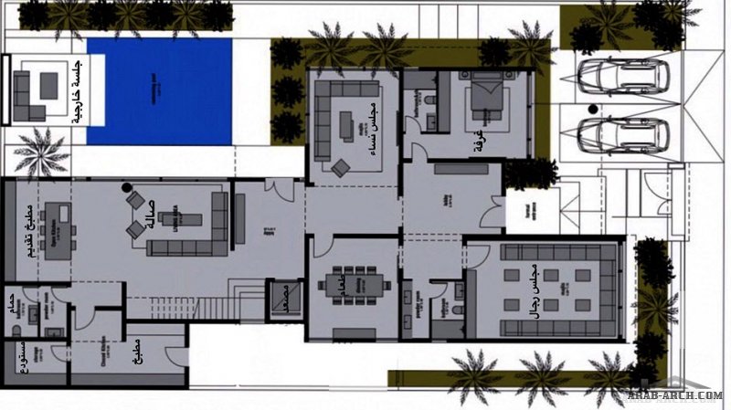 مخطط فيلا دورين  مساحة الأرض 20x35 من منشورات تويتر مخطاطات فلل