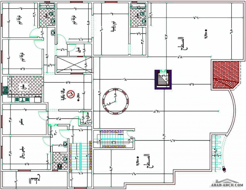  المخطط فيلا دورين وشقق بالخلف مساحة الارض 25x35  من منشورات تويتر مراجعة تصاميم المتابعين