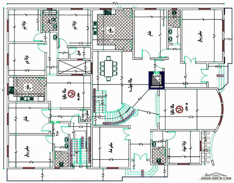  المخطط فيلا دورين وشقق بالخلف مساحة الارض 25x35  من منشورات تويتر مراجعة تصاميم المتابعين