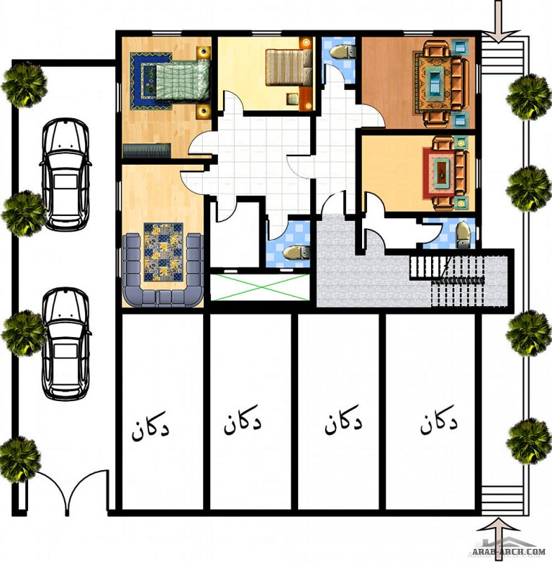  مخطط عماره سكنية من اعمال  سين ديزاين لتصميمات المعماريه والتصميمات الداخليه