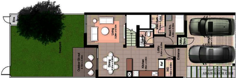 TOWNHOUSE FLOOR PLANS THREE BEDROOM