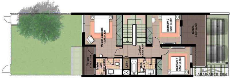 FOUR BEDROOM TOWNHOUSE FLOOR PLANS