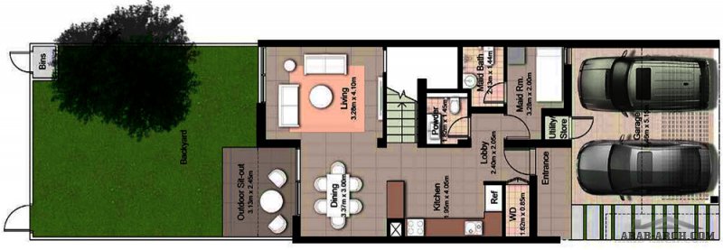 FOUR BEDROOM TOWNHOUSE FLOOR PLANS