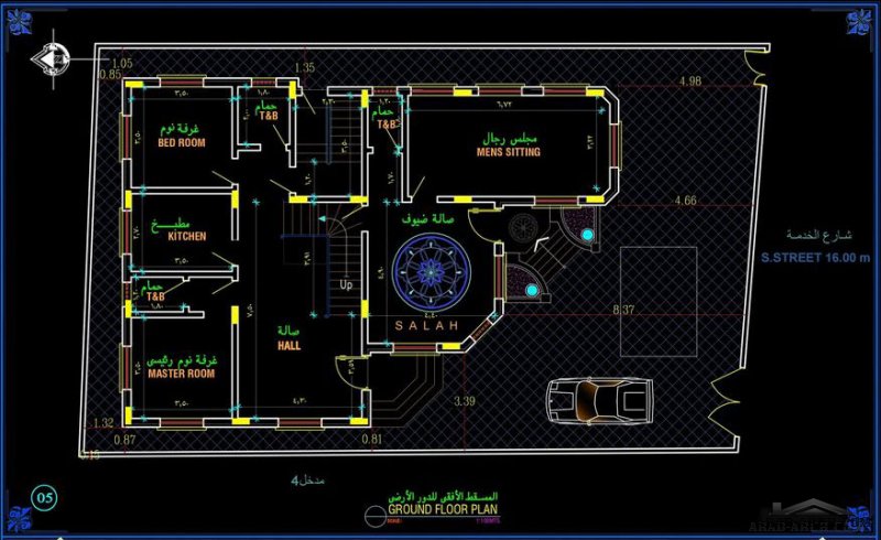 تصميم فيلا سكنية بالعاصمة صنعاء   162م٢ مساحة البناء    من تصميم   مكتب المرقب للاستشارت الهندسيه والمقاولات