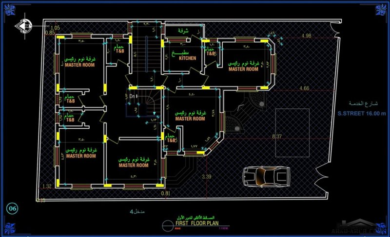 تصميم فيلا سكنية بالعاصمة صنعاء   162م٢ مساحة البناء    من تصميم   مكتب المرقب للاستشارت الهندسيه والمقاولات