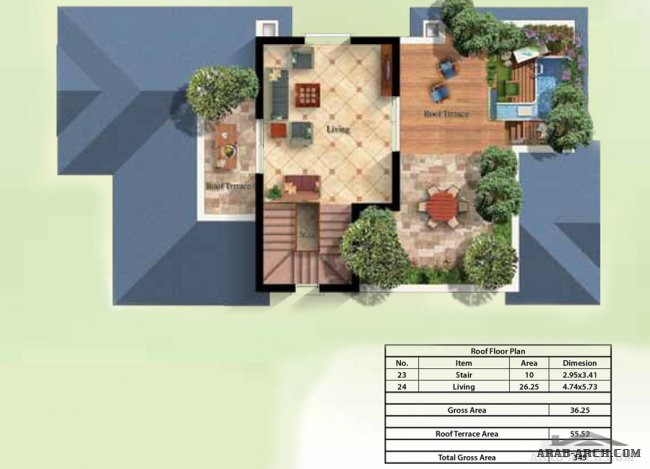 فيلا من اكتوبر بارك Total Area: 345 Sq.m