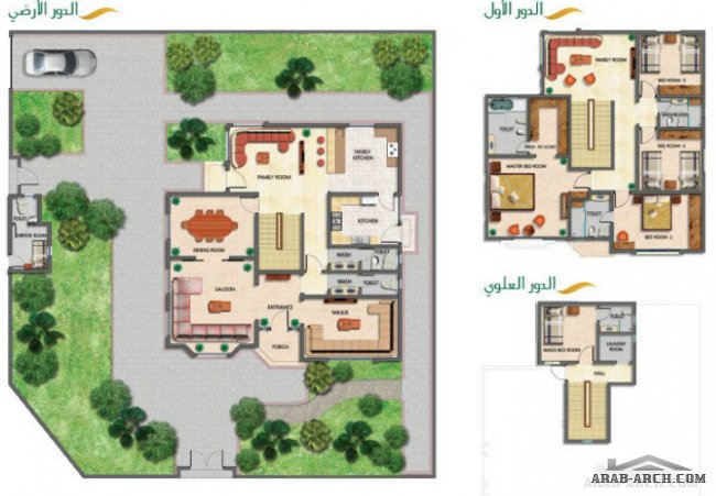 فيلا دورين وملحق علوى مساحه البناء 400 متر مربع من مشروع المروج