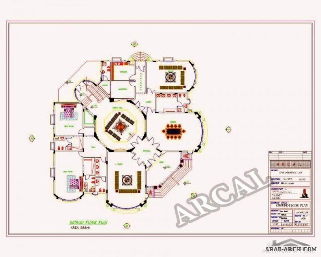 مخطط فيلا خليجى (2) م اركال