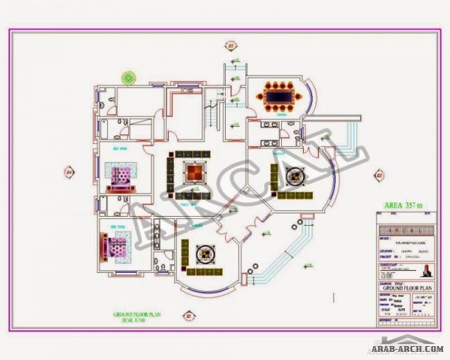 مخطط فيلا خليجى (3) من اركال