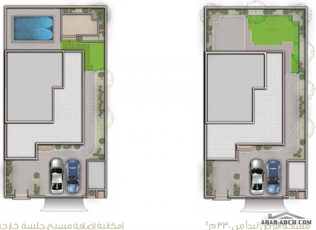 مخطط فيلا الجوار (1) بالمدينه المنورة + التصميم الداخلى