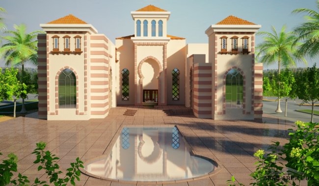 نموذح فيلا طراز اندلسى - Andalusi villa من 4D ENGINNERING 