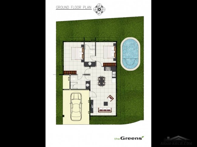 lمخطط استراحه + بركة سباحه + الحديقه Plot area: 200 m² 