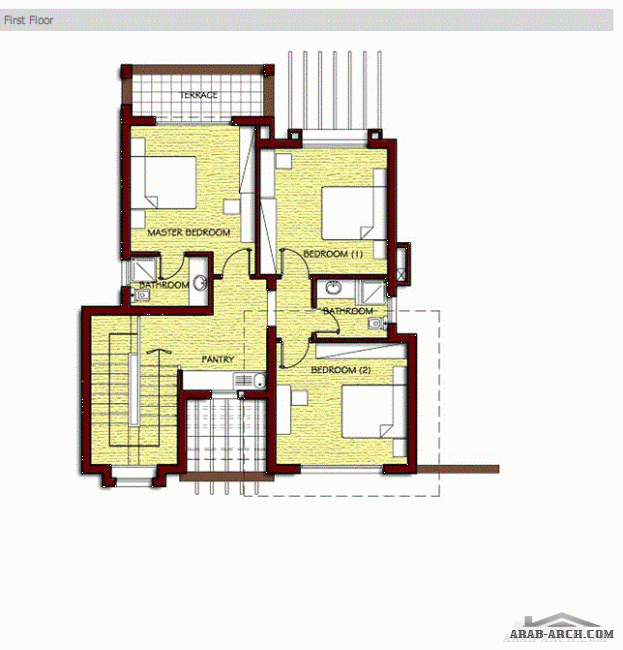 Villa Type AV Total Area 170 No of Bedrooms 3 No of Bathrooms 2 