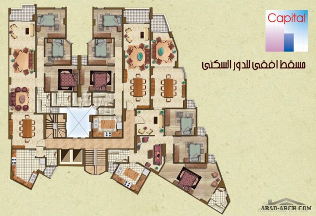 كابيتال تاور عمارة ( تجارية - إدارية – سكنية )  اسكندرية المنشية