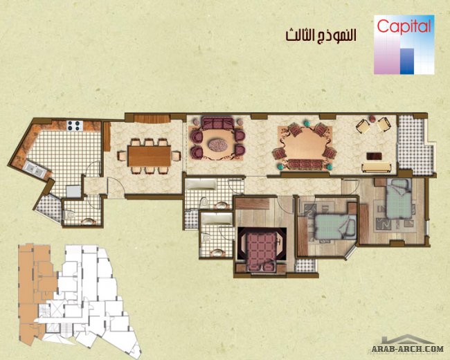 كابيتال تاور عمارة ( تجارية - إدارية – سكنية )  اسكندرية المنشية