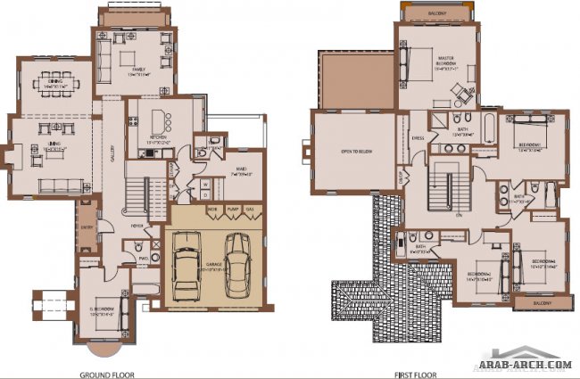 Villa Type B1 5 Bedrooms Total Area 4659 Sq Ft