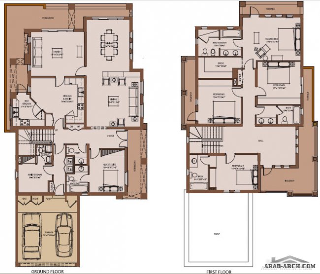 Villa Type B2 5 Bedrooms Total Area 4628 Sq Ft