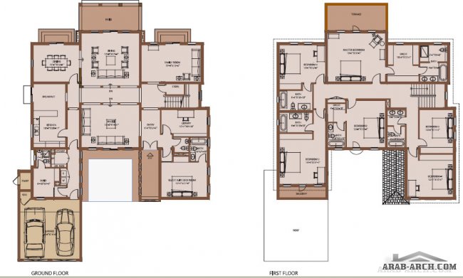 Villa Type C 7 Bedrooms Total Area 6207 Sq Ft