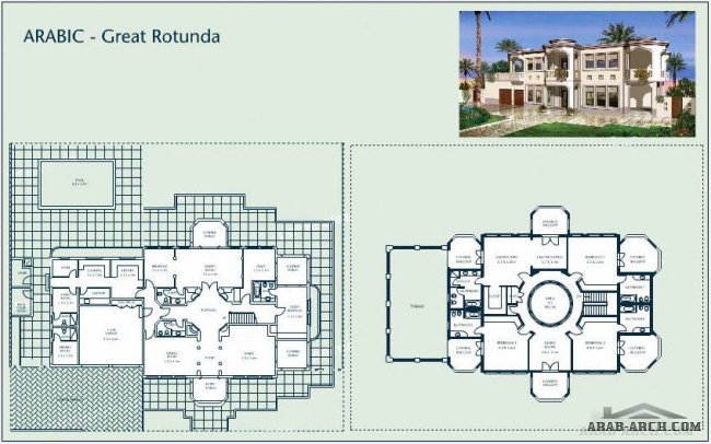 5 Bedroom Villa, Mediterranean, Garden Lobby