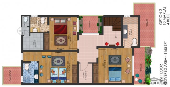   front elevation + floor plans - park view villas