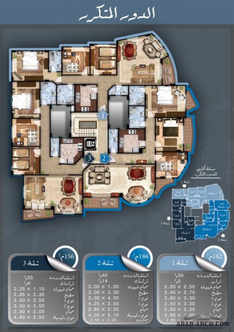 مخطط عمارة البيت 4 + المنظور