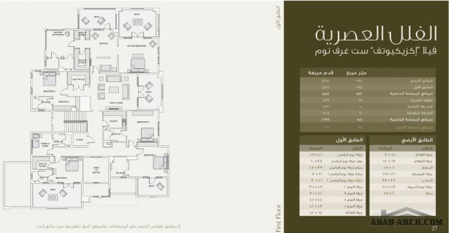 Saadiyat Island villas  + floor plans  الفيلا العصرية