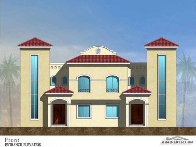 خرائط فيلات اسكان بجسكو  التجمع الخامس Villa Serena Heights Project - Town House Type A