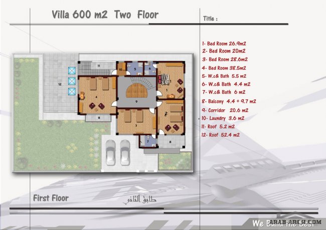 Villas Type (D) area (600 m�) two story