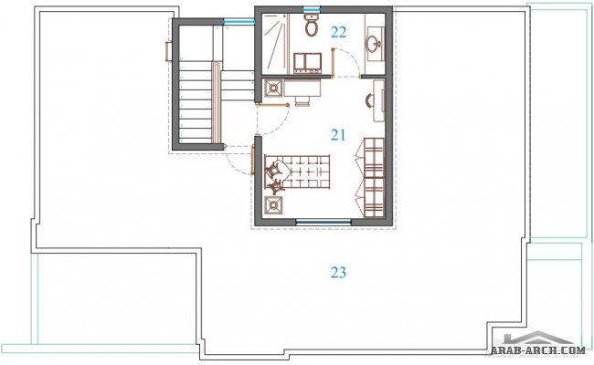 مخطط فيلا تصميم جميل  مساحه الارض  15x20m  من atconz