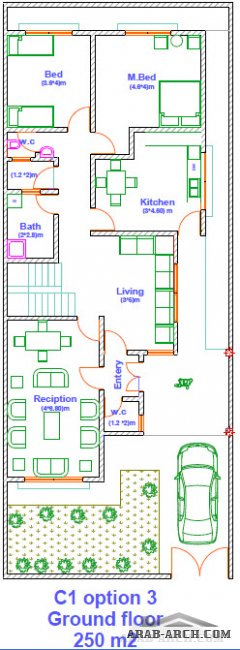 4 مخطاطات لفيلا 250 متر مربع KAVAR residential complex Projects