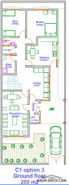 4 مخطاطات لفيلا 250 متر مربع KAVAR residential complex Projects