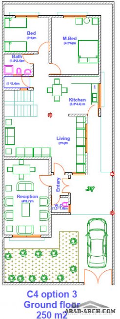 4 مخطاطات لفيلا 250 متر مربع KAVAR residential complex Projects