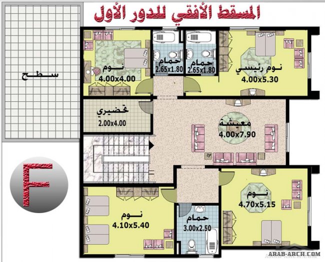 نماذج البيوت المؤسسه العامة للرعاية السكنية - F