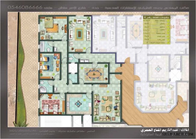 مخطط عمارة سكنية - مكتب التصميم العصري للإستشارات الهندسية