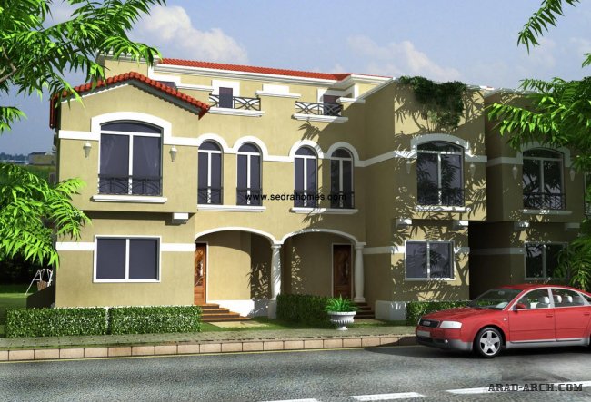 تاون هاوس فيلا + الخرائط Plot Area:221 M2 Townhouse