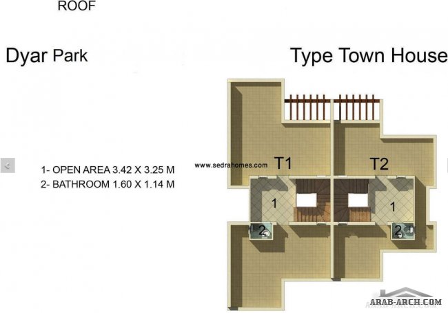 تاون هاوس فيلا + الخرائط Plot Area:221 M2 Townhouse