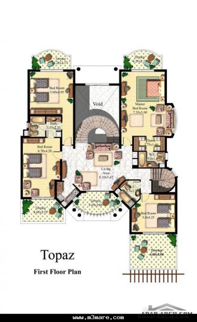 مخطط فيلا TOPAZ - فيلات دريم لاند الرائعه dreem land villas