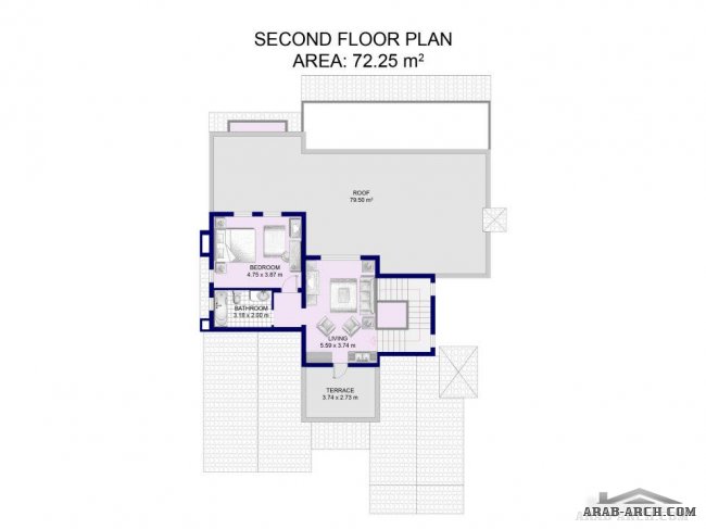 Twin villa type A Design - مساحه البناء 595.89 متر مربع