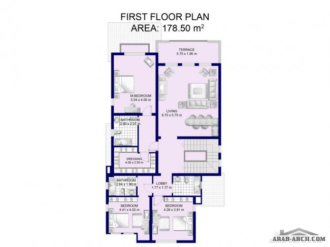 Twin villa c  - مساحه الدور الارضى 196 متر مربع