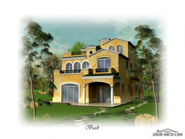 Twin villa c  - مساحه الدور الارضى 196 متر مربع