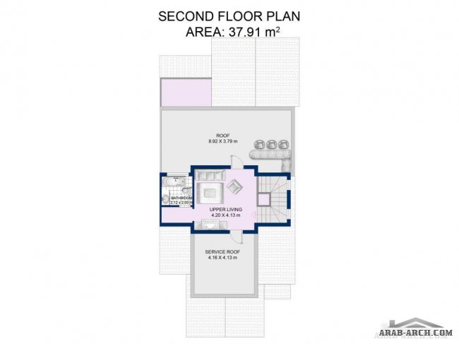 Twin villa E - مخطط الدور الارضى 145 متر مربع