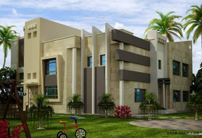 مجموعة التصميمات الخارجية للفيلات انماط منوعه  villas front design