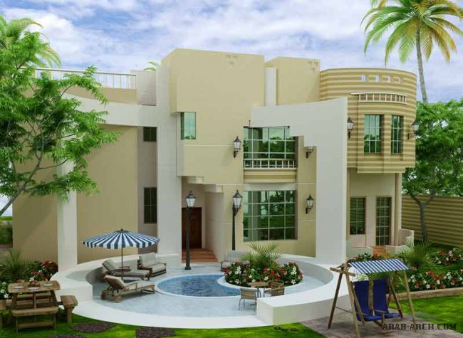 مجموعة التصميمات الخارجية للفيلات انماط منوعه  villas front design