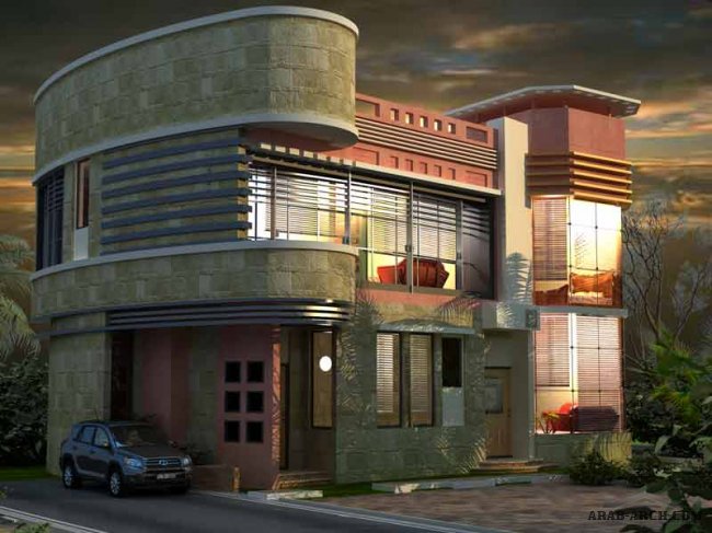 مجموعة التصميمات الخارجية للفيلات انماط منوعه  villas front design