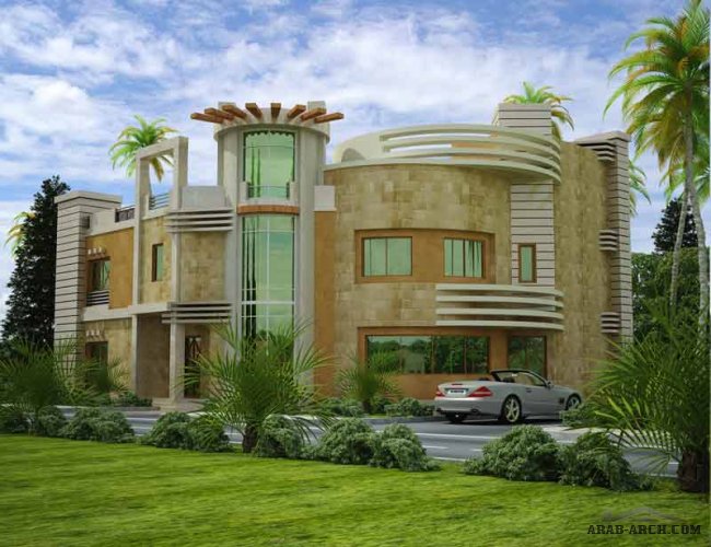 مجموعة التصميمات الخارجية للفيلات انماط منوعه  villas front design