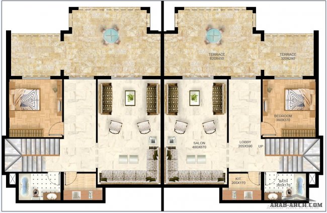 مشروع التلال السكني في الخيام -  مخطط الوحدات